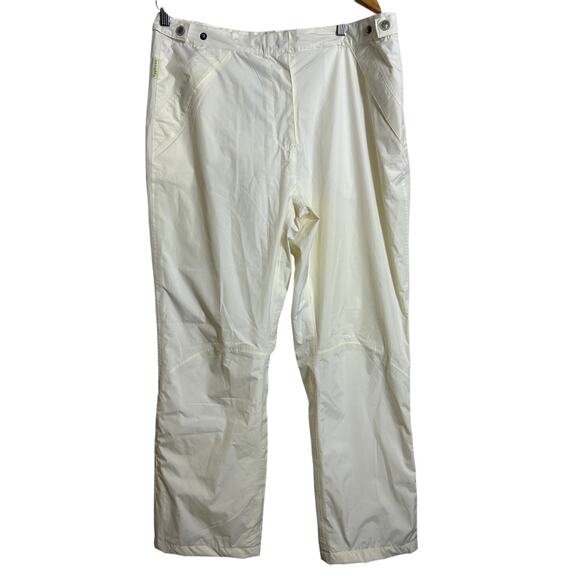 Sunice Typhoon Pants Large Off White Zip Ankles Lined Golf Waterproof Ski Snow - Picture 1 of 16